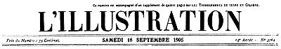 L'Illustration, No. 3264, 16 Septembre 1905 L'Illustration, No. 3264, 16 Septembre 1905