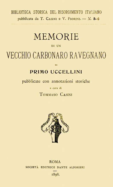 Memorie di un vecchio carbonaro ravegnano Memorie di un vecchio carbonaro ravegnano