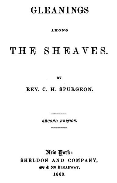 Gleanings among the Sheaves Gleanings among the Sheaves