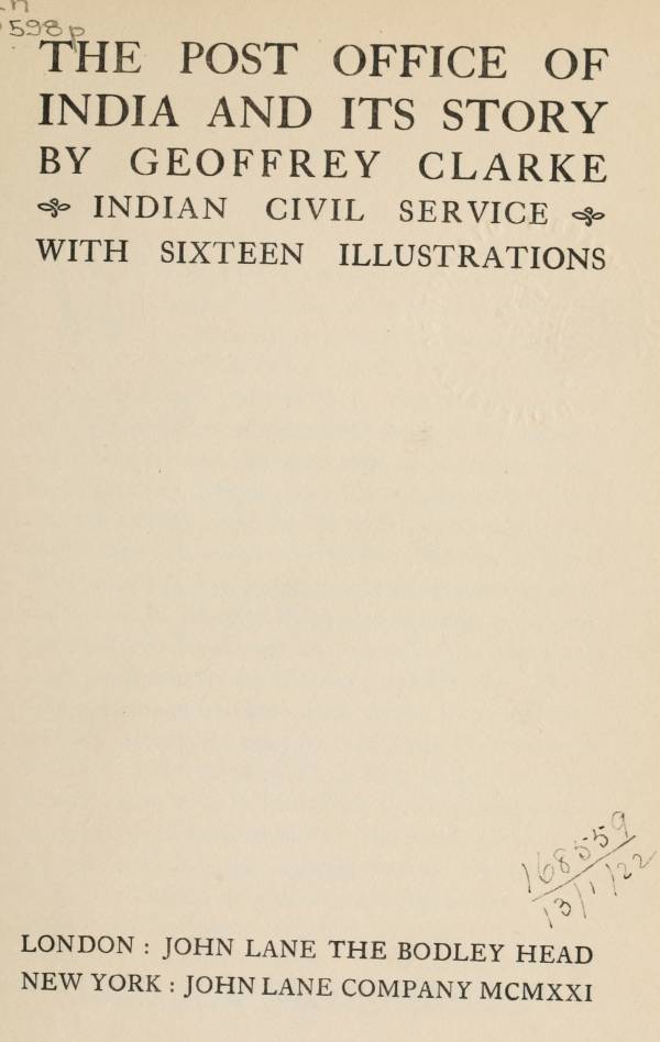 The Post Office of India and Its Story The Post Office of India and Its Story