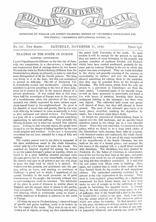Chambers's Edinburgh Journal, No. 307 New Series, Saturday, November 17, 1849 Chambers's Edinburgh Journal, No. 307 New Series, Saturday, November 17, 1849