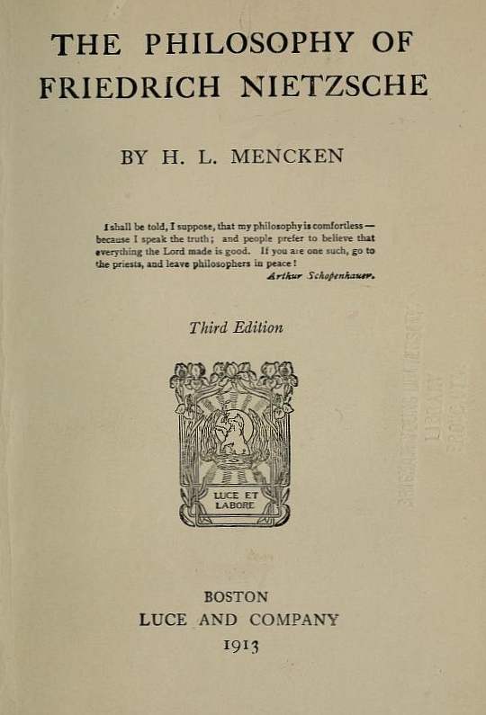 The Philosophy of Friedrich Nietzsche