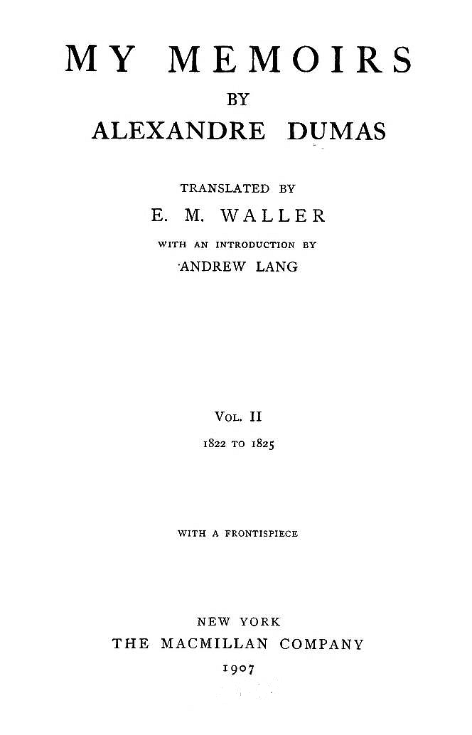 Hatıralarım, Cilt II, 1822'den 1825'e Hatıralarım, Cilt II, 1822'den 1825'e