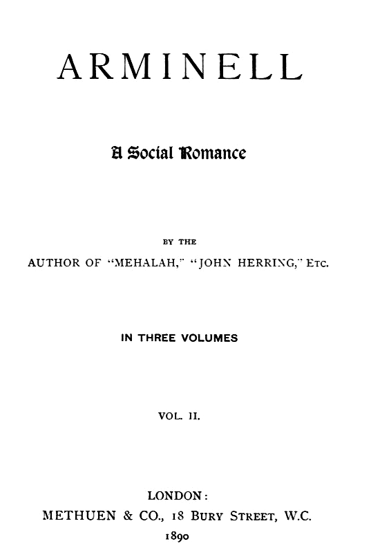 Arminell: A Social Romance, Vol. 2 Arminell: A Social Romance, Vol. 2