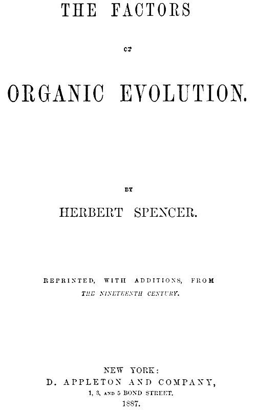 The Factors of Organic Evolution The Factors of Organic Evolution