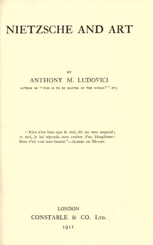 Nietzsche and Art