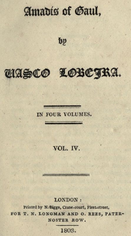 Amadis of Gaul, Vol. 4 Amadis of Gaul, Vol. 4