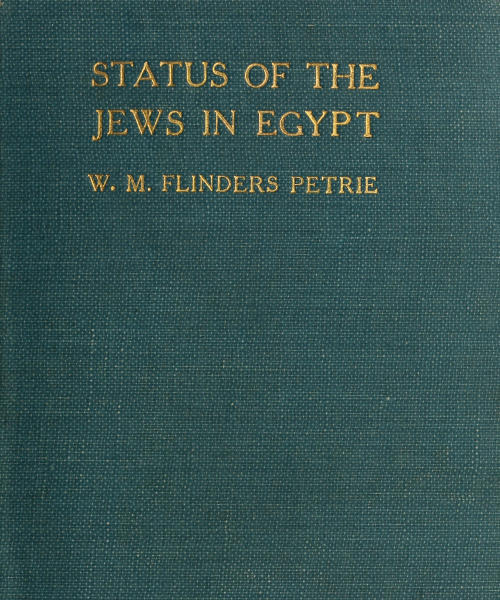 The Status of the Jews in Egypt
The Fifth Arthur Davis Memorial Lecture