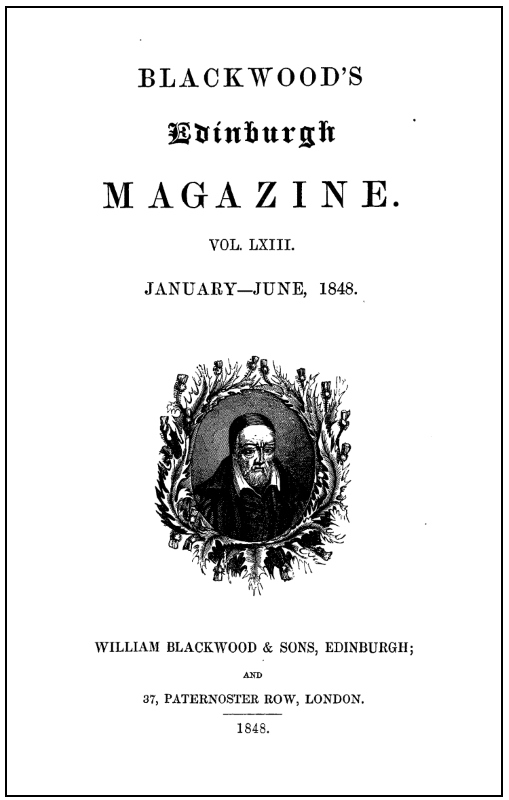 Blackwood un Edinburgh Dergisi, Cilt 63, Sayı 387, Ocak 1848