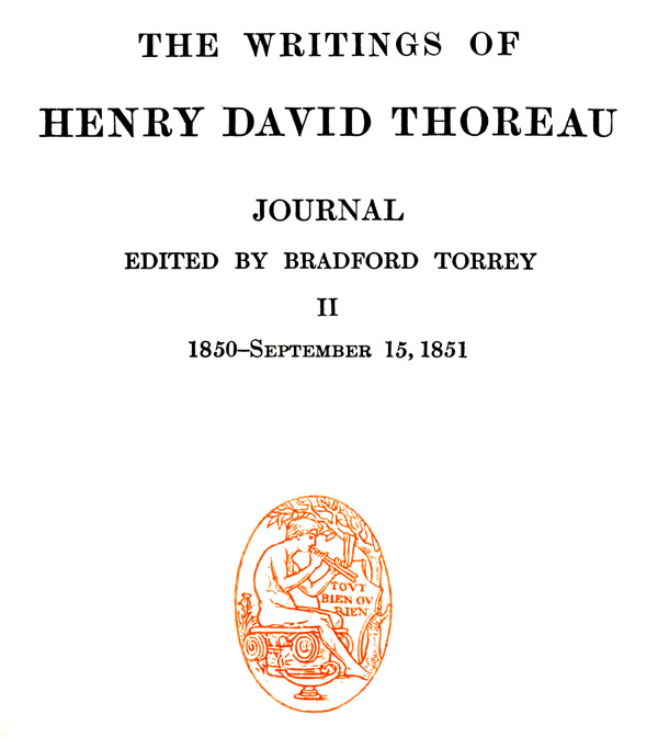 Journal 02, 1850-September 15, 1851
The Writings of Henry David Thoreau, Volume 08 (of 20)