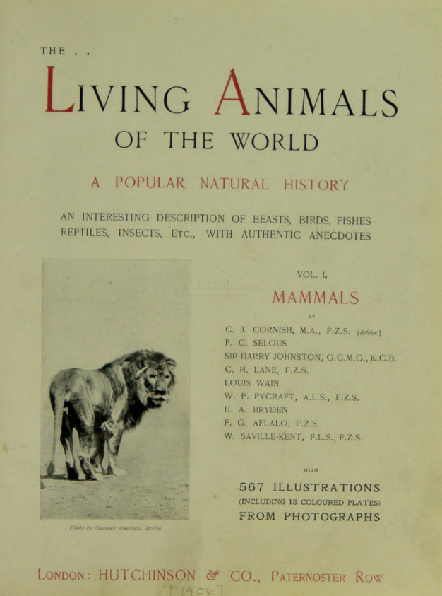 The Living Animals of the World, Volume 1 (of 2)
A Popular Natural History