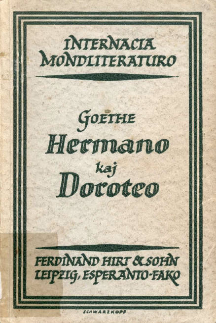 Hermano kaj Doroteo: Eposo idilia Hermano kaj Doroteo: Eposo idilia