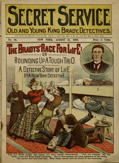 The Bradys' Race for Life; or, Rounding Up a Tough Trio: A Detective Story of Life