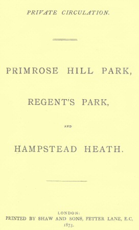 Primrose Hill Park, Regent's Park, and Hampstead Heath Primrose Hill Park, Regent's Park, and Hampstead Heath
