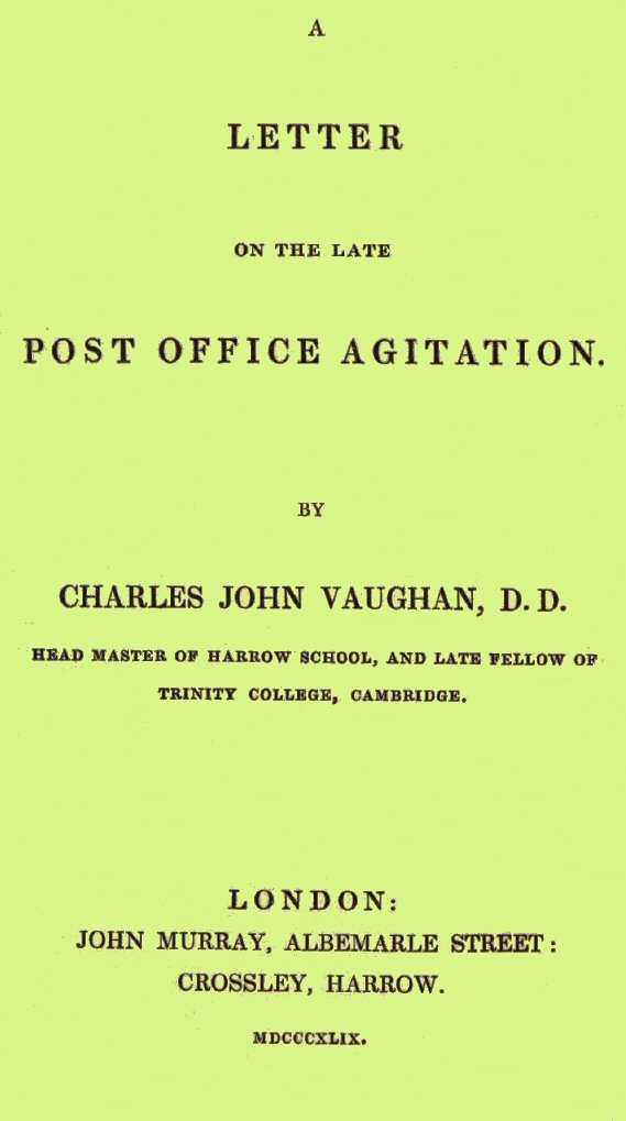 A Letter on the Late Post Office Agitation A Letter on the Late Post Office Agitation