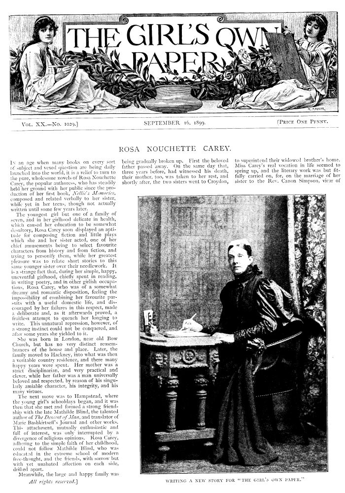 The Girl's Own Paper, Vol. XX, No. 1029, September 16, 1899