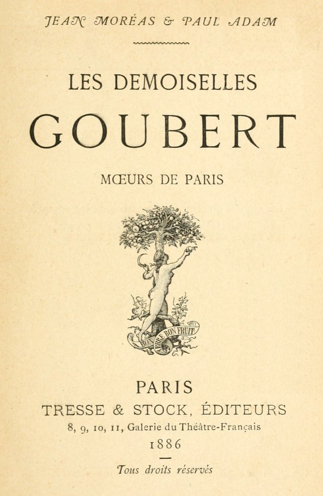 Les demoiselles Goubert: mœurs de Paris