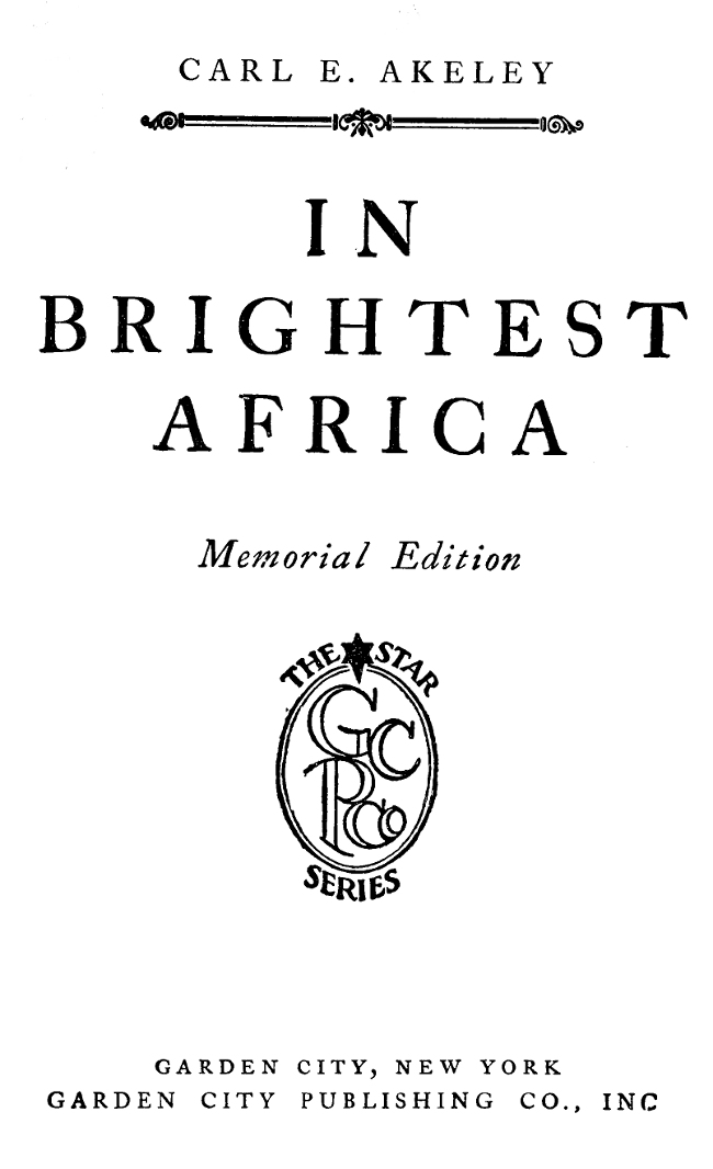 In Brightest Africa