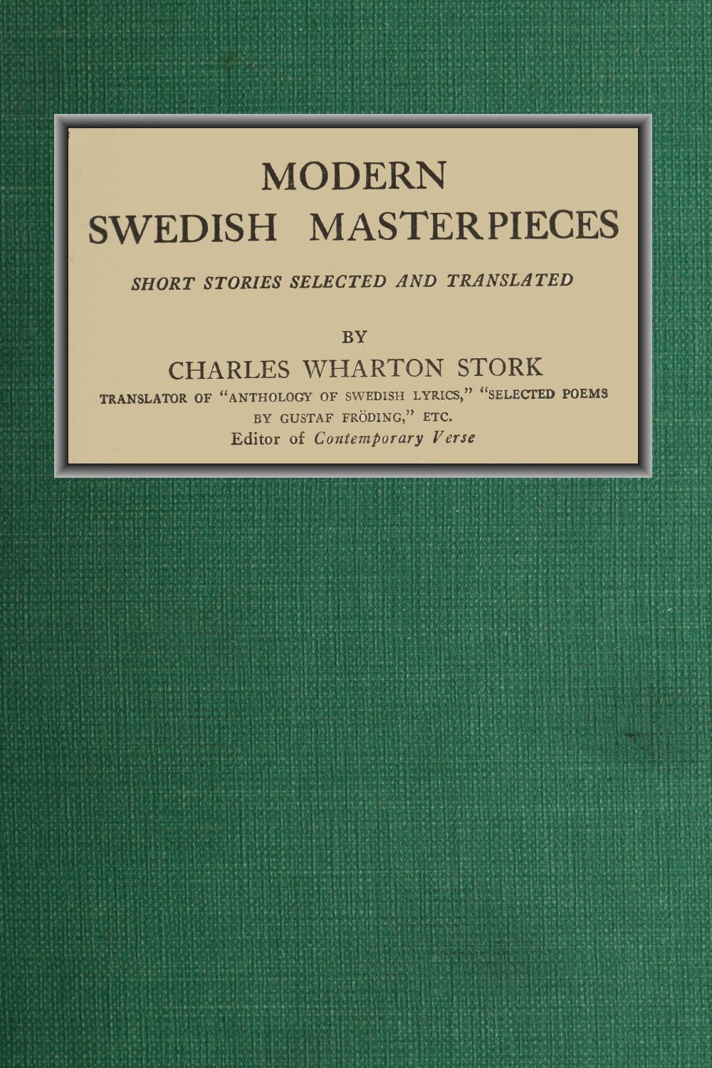 Modern Swedish Masterpieces: Short Stories