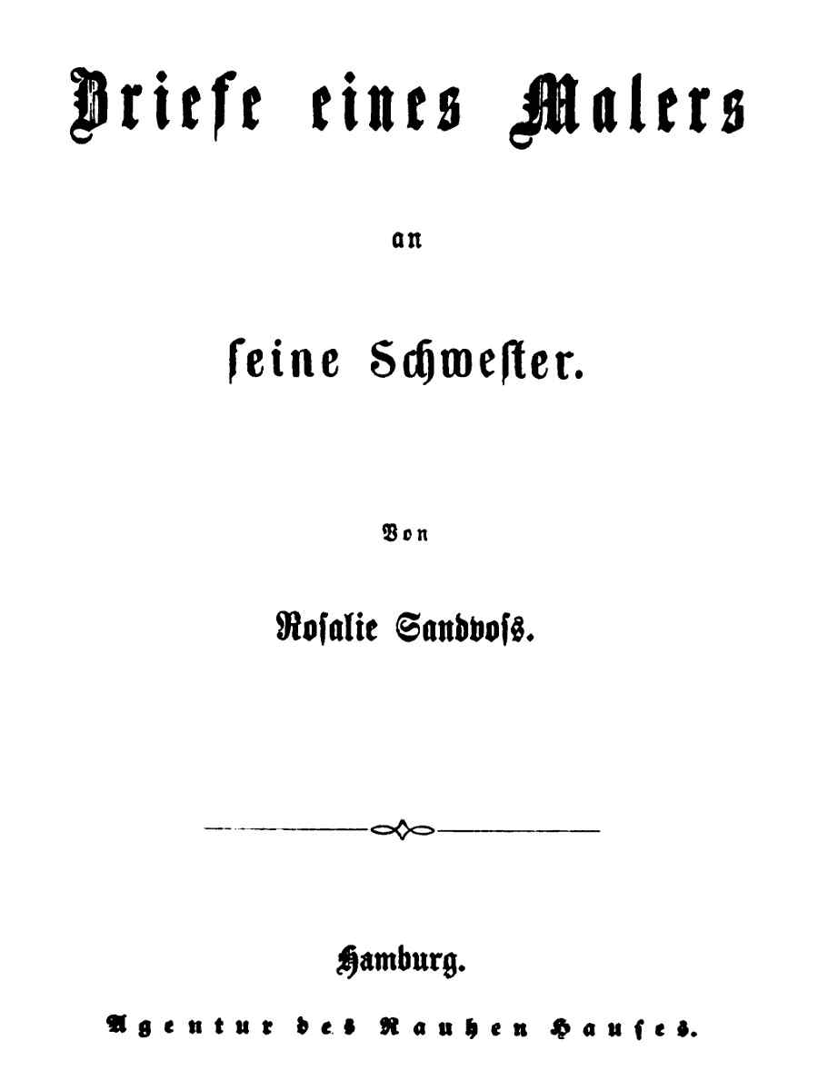 Briefe eines Malers an seine Schwester
