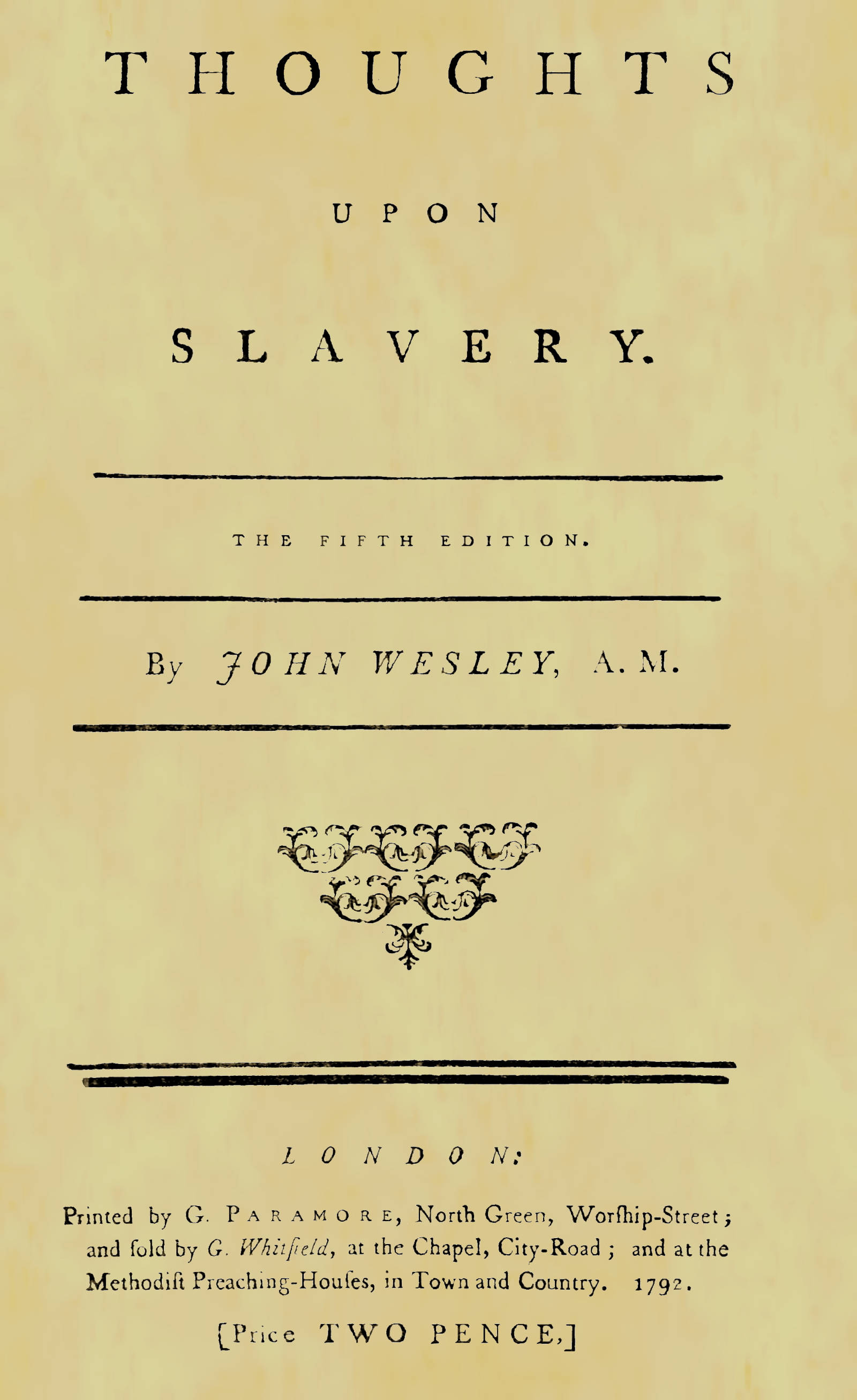 Thoughts upon slavery Thoughts upon slavery