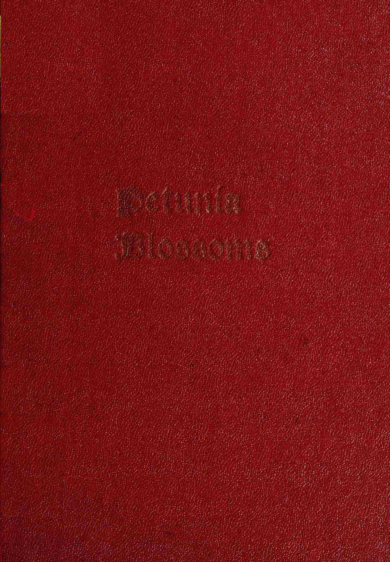 Petunia blossoms: Ballads and poems