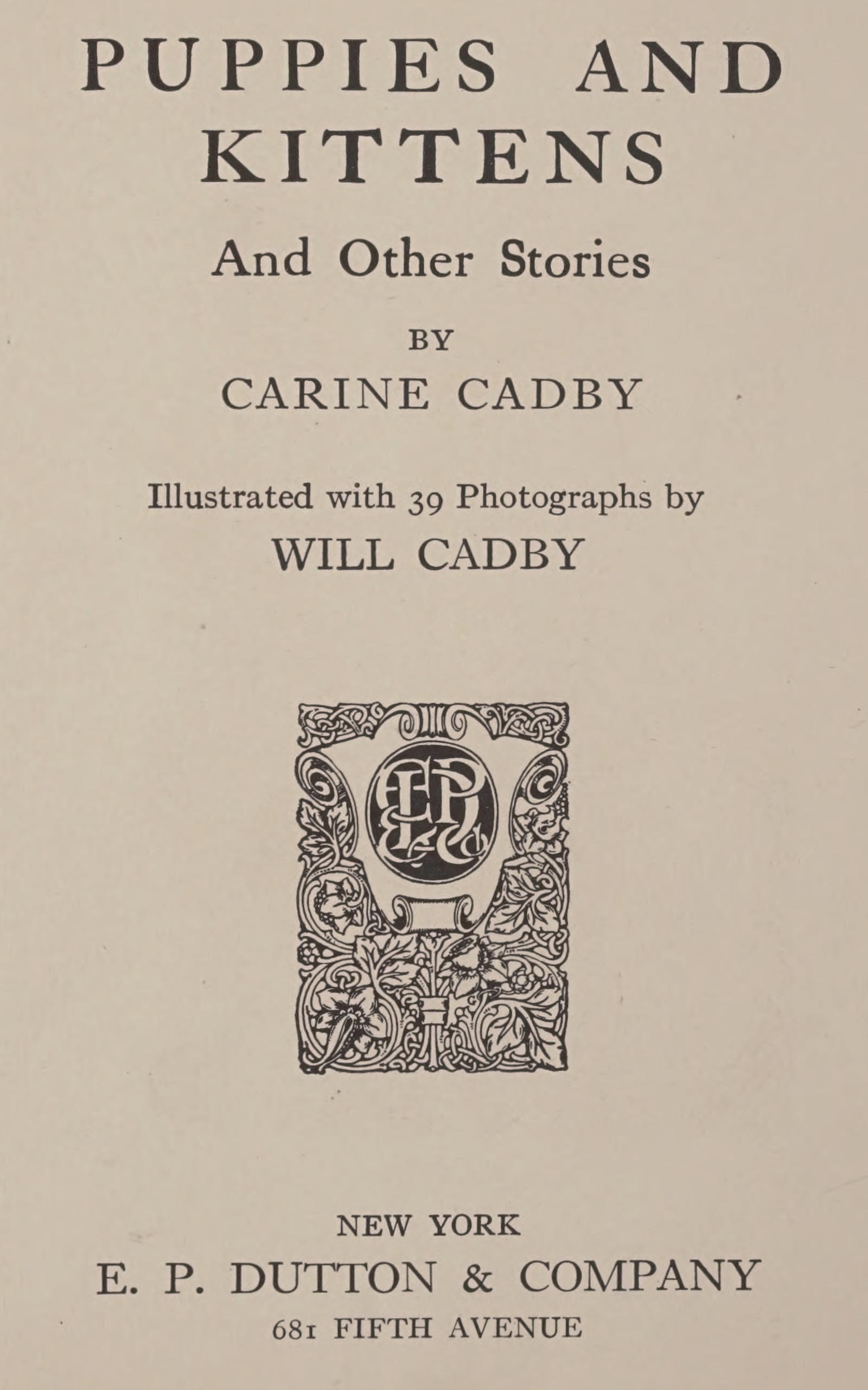 Puppies and kittens, and other stories
