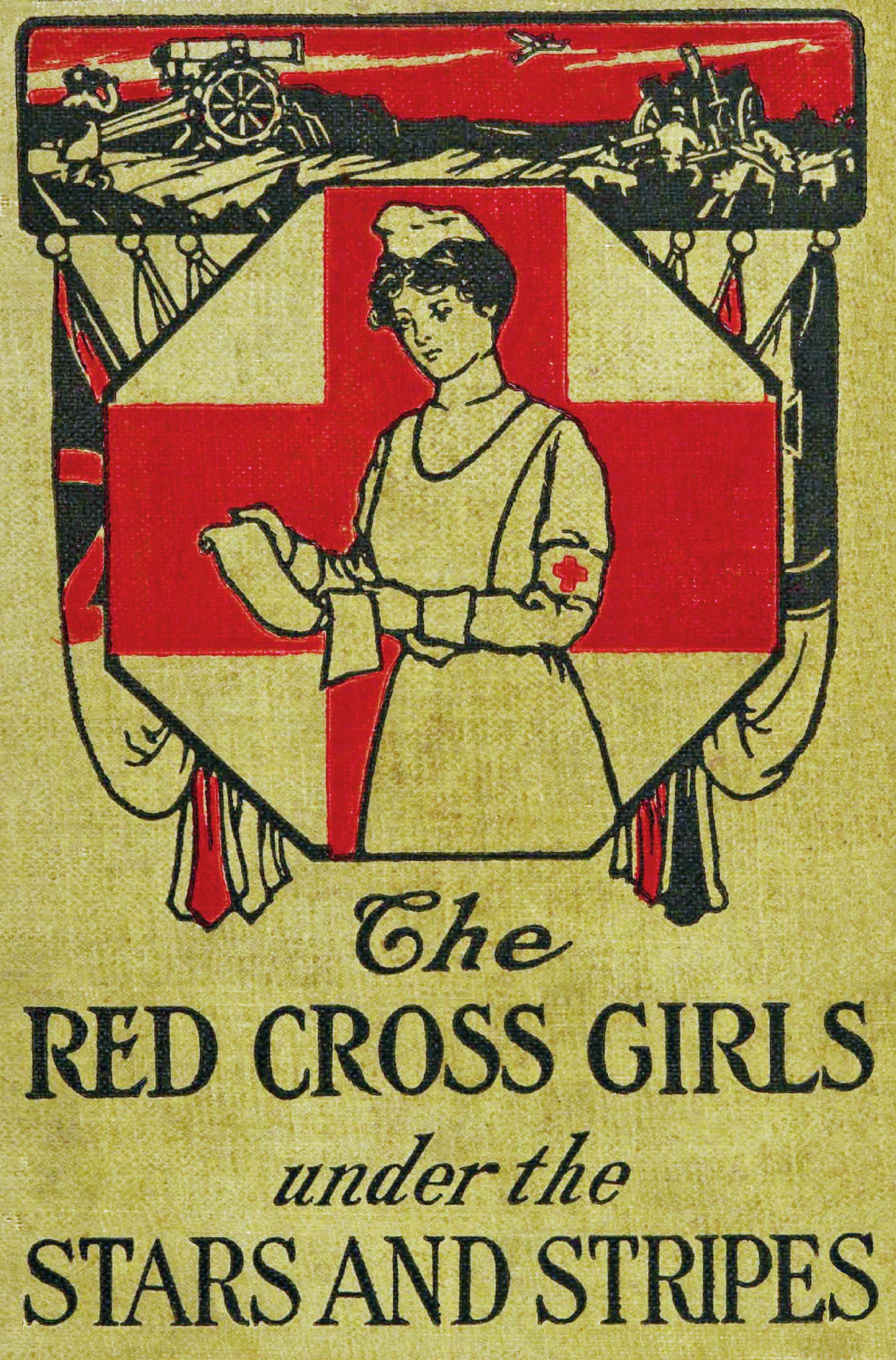 The Red Cross girls with the Stars and Stripes The Red Cross girls with the Stars and Stripes