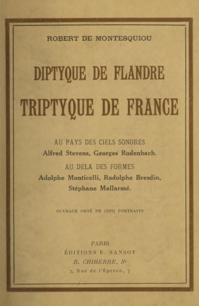 Diptyque de Flandre, triptyque de France
le peintre aux billets, le pasteur de cygnes, le broyeur de fleurs, l'inextricable graveur, la porte ouverte au jardin fermé du roi