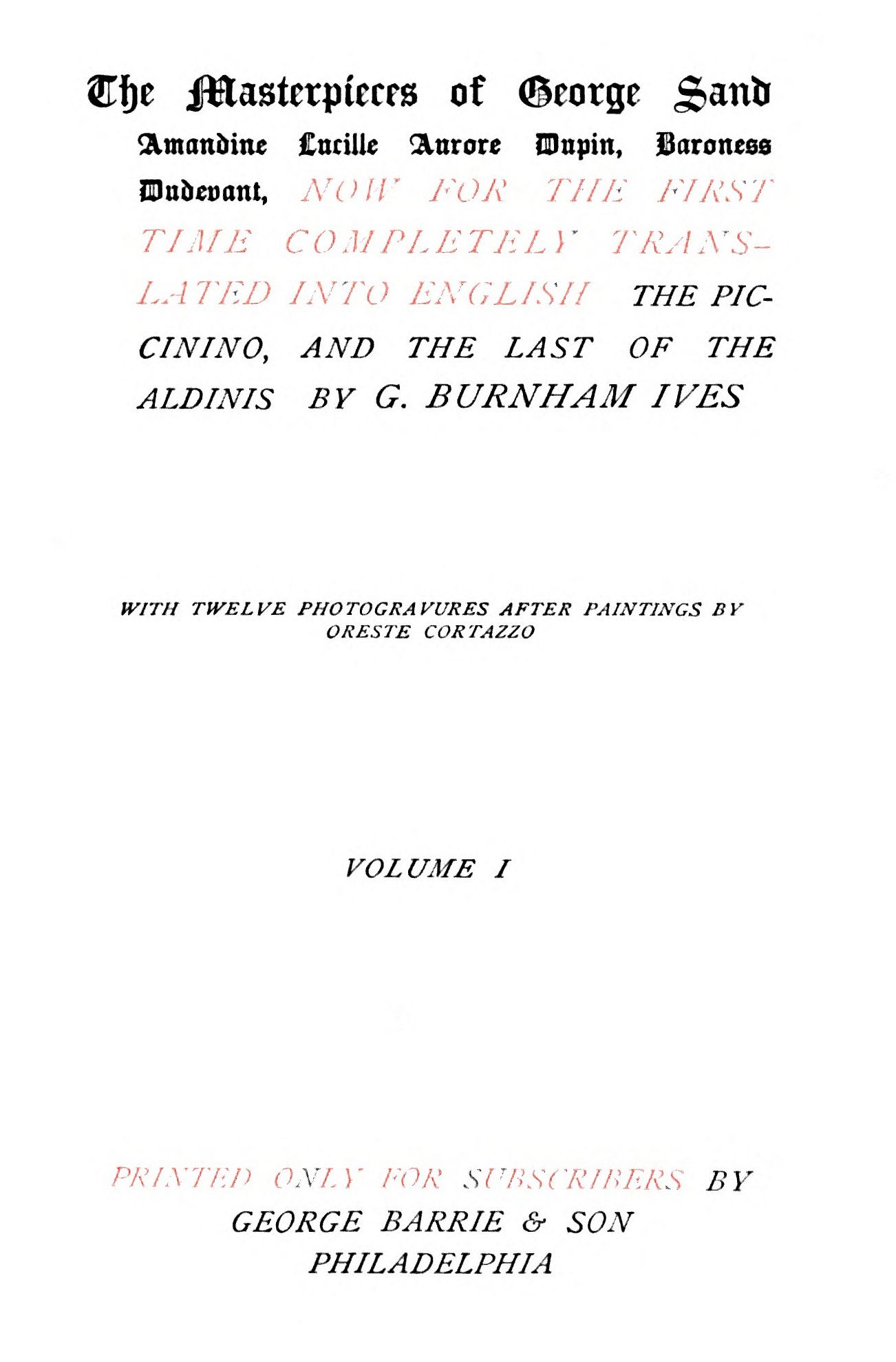 The Piccinino, Volume 1 (of 2) The Piccinino, Volume 1 (of 2)