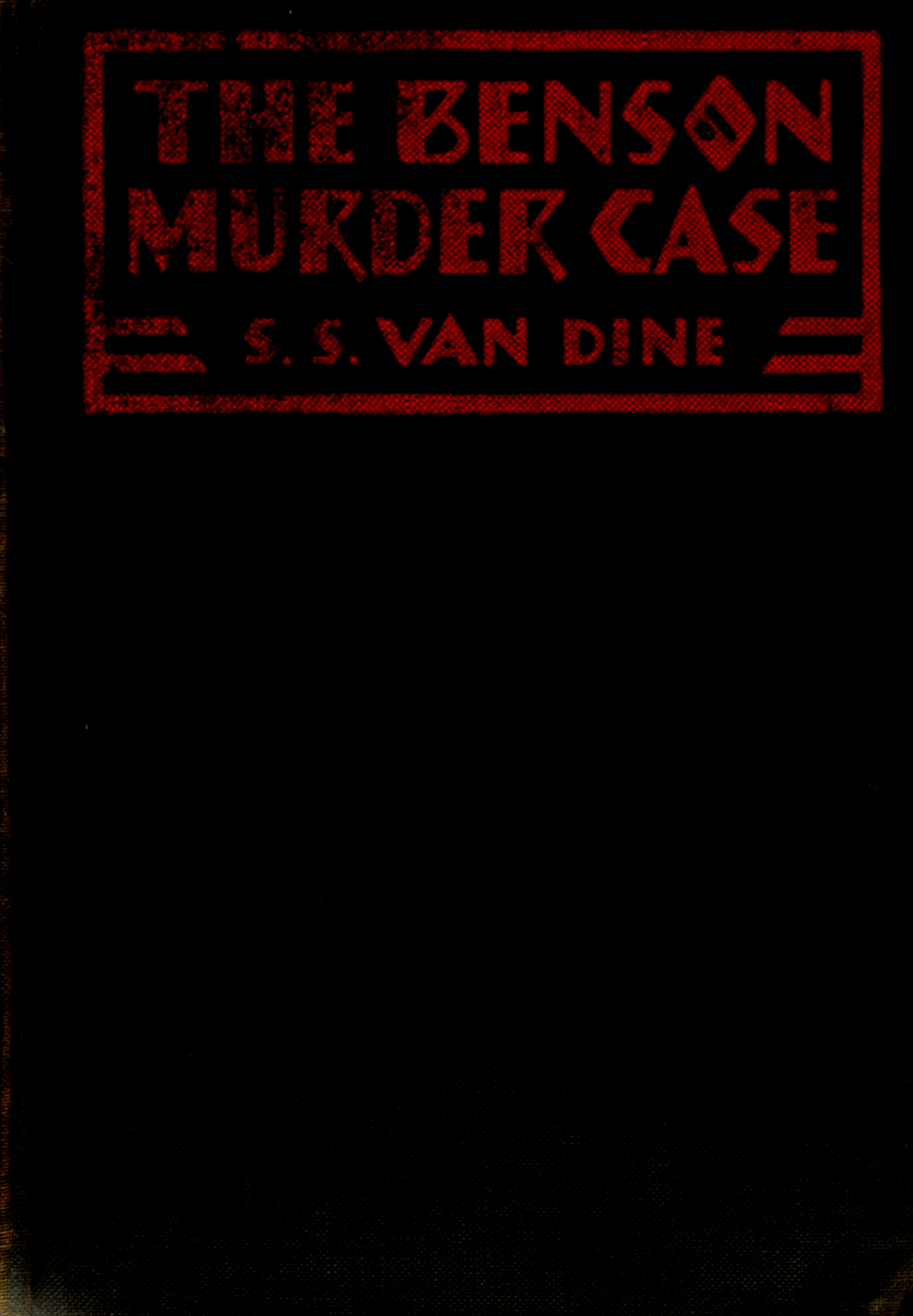 The Benson murder case
